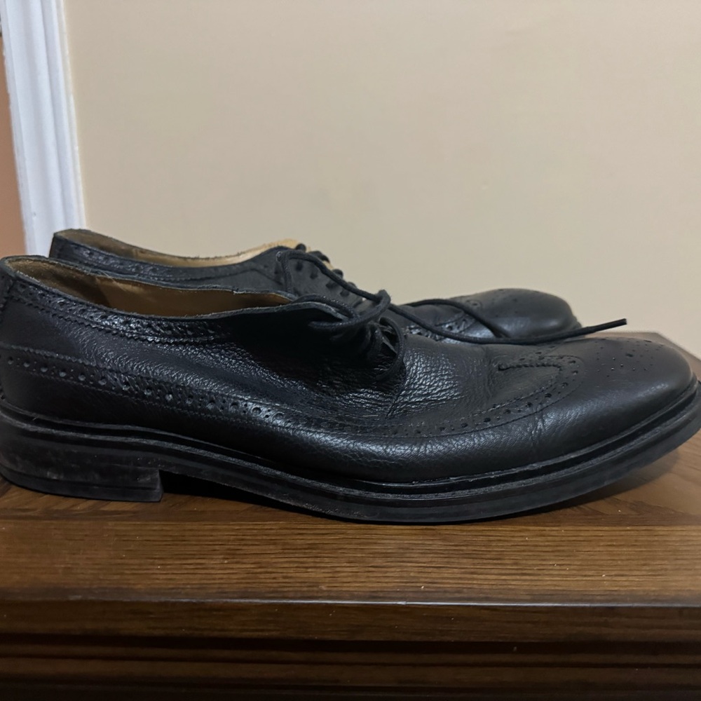 Cole Haan Black Leather Oxfords